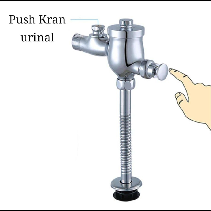 Push Kran urinal kuningan pipa flexible Model toto Pipa lurus unioir flush valve kuningan