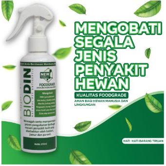 Biodin Herbal Antiseptik 250ML Obat Scabies/Jamur Kucing Kelinci Anjing Biodin Antiseptik Herbal Pal