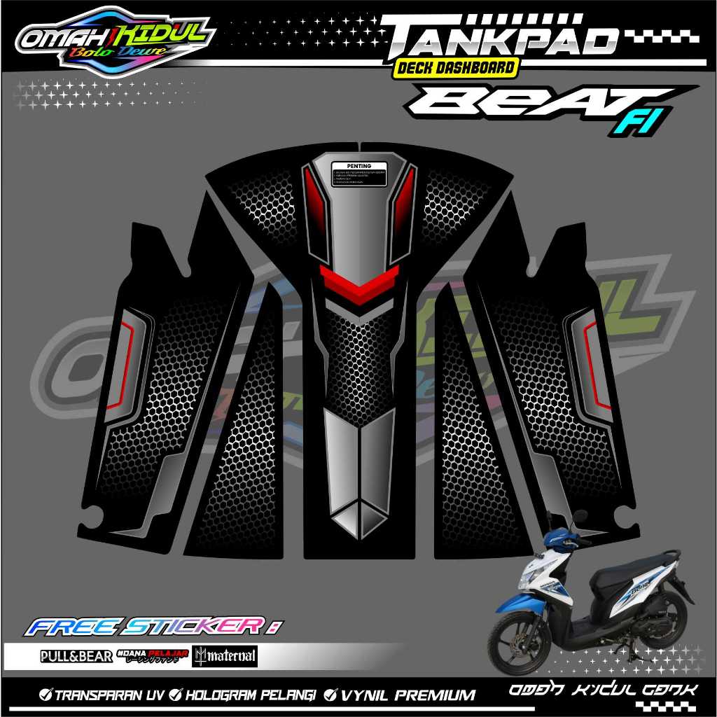 TANKPAD VARIASI HONDA BEAT FI / STICKER PELINDUNG DASHBOARD BEAT FI