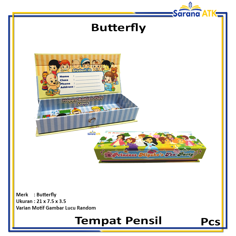 

Butterfly – Tempat Pensil Motif Random Gambar Lucu – Pcs