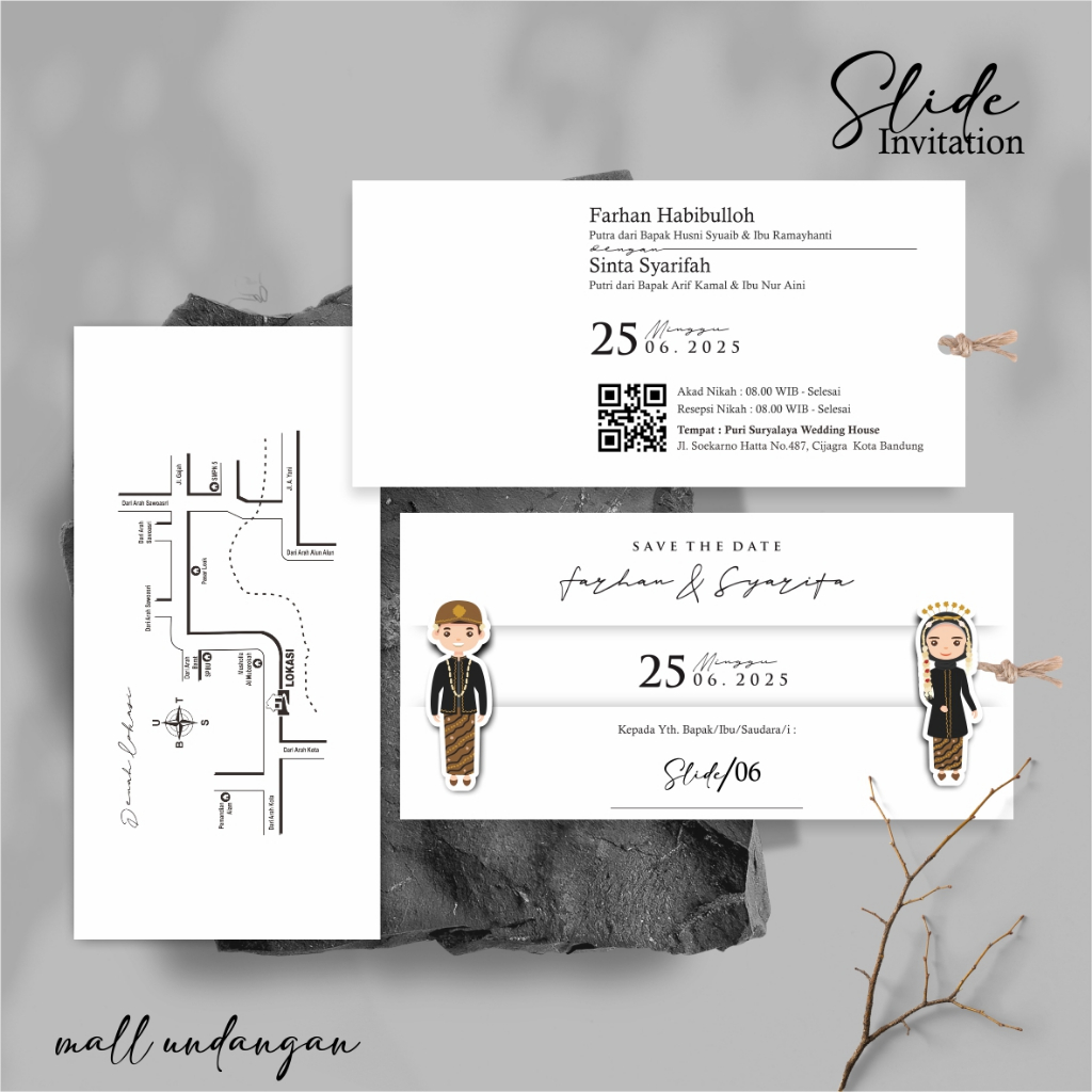 UNDANGAN PERNIKAHAN AESTHETIC SIMPLE UNIK - UNDANGAN NIKAH CUSTOM SLIDE - UNDANGAN PERNIKAHAN MURAH