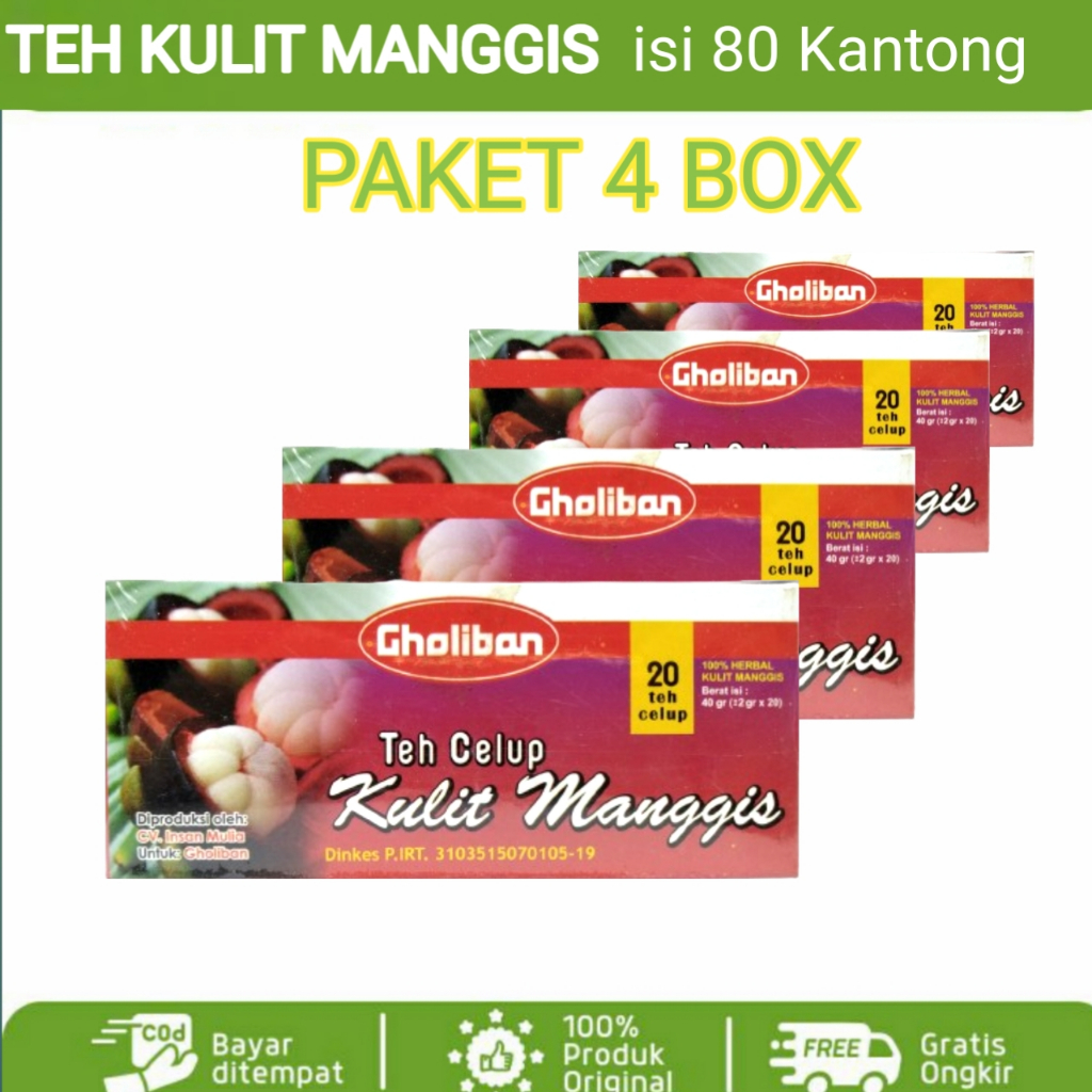

[ PAKET 4 BOX ] Teh Celup Kulit Manggis Gholiban