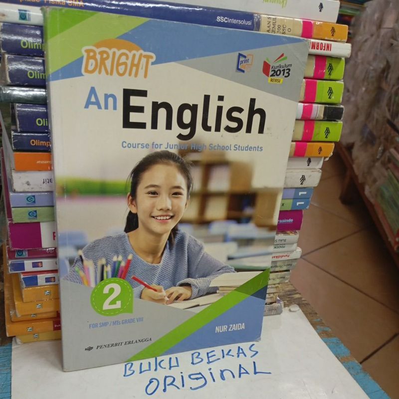 BRIGHT An English untuk SMP kelas 8 bekas original