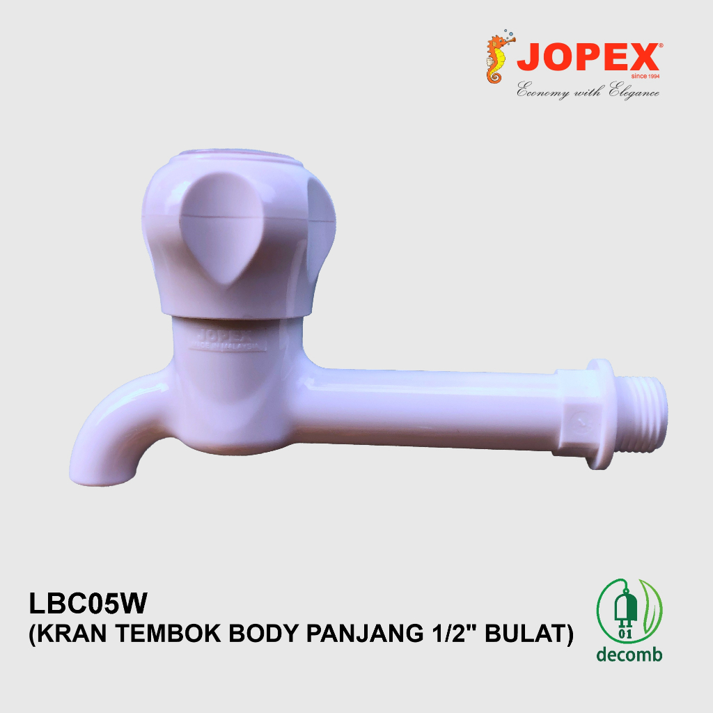 Kran Air Tembok Body Panjang Jopex 1/2 inch Bulat LBC05W