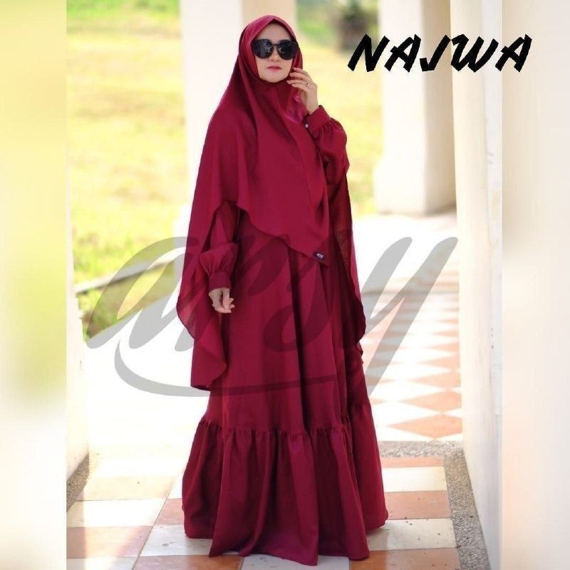 GAMIS NAJWA SYARI ARSY HIJAB GAMIS POLOS SYARI