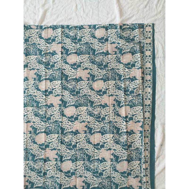 Batik garutan dua warna janda bolong turkis pink pastel