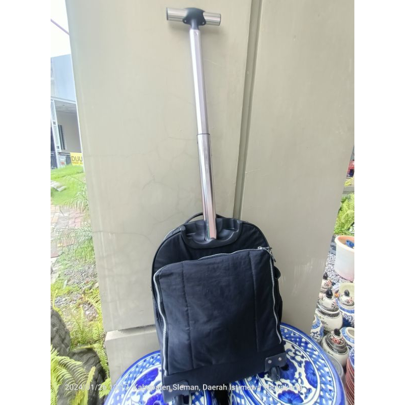 tas ransel trolley warna hitam