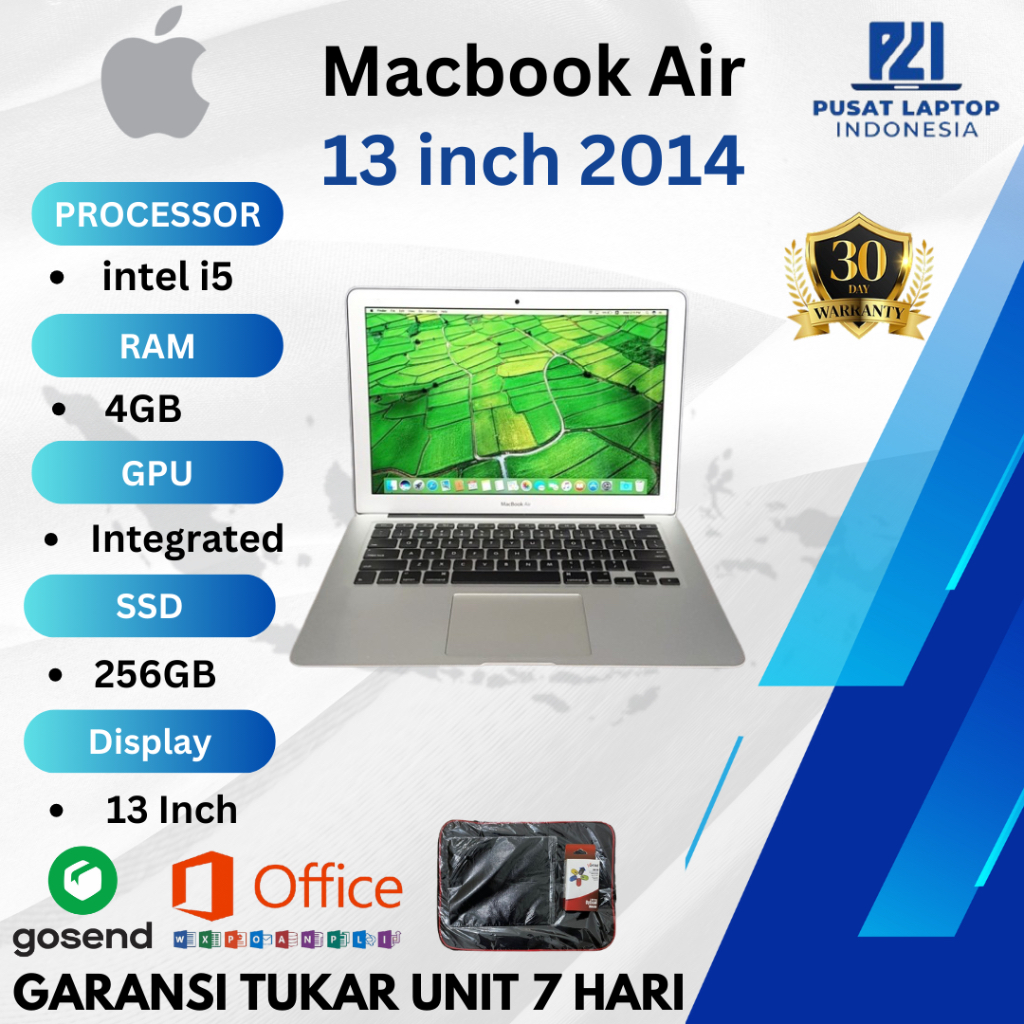 Macbook air 13" 2019/2017/2015/2014 i5 Ram 8 Second bekas Original