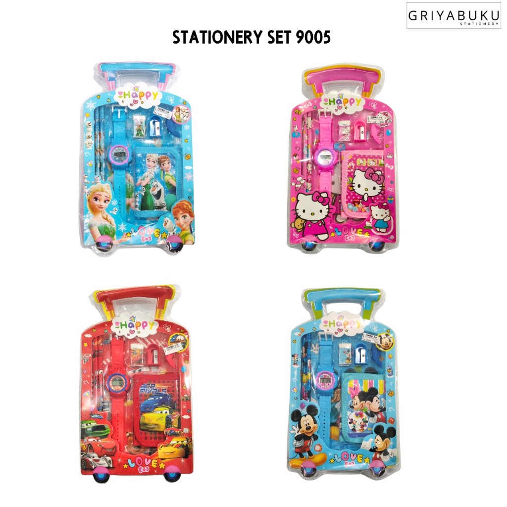 

Stationery Set 9005 FROZEN/KH/CARS/MICKEY|Study Set/Alat tulis Set