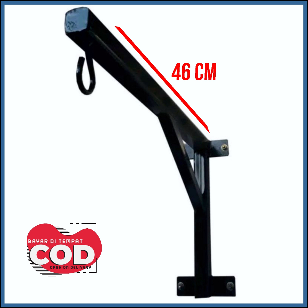 Bracket Besi Alat Gantung Samsak Bantalan Tinju Panjang 46cm Termurah | Gantungan Besi Hollow Sangka