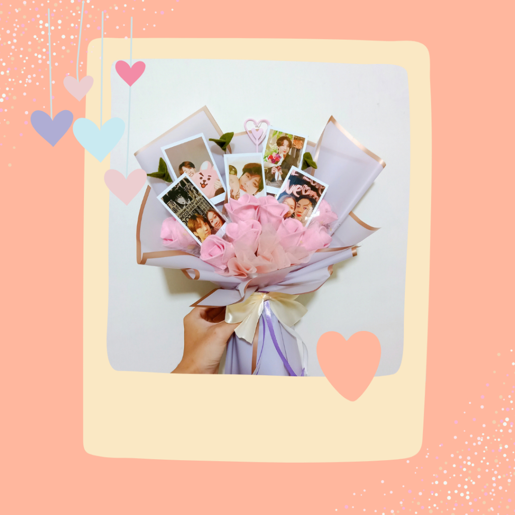 Rabbitbouquet / Buket Polarid / Buket Foto / Buket bunga / Buket kain flanel / Jasa Buket