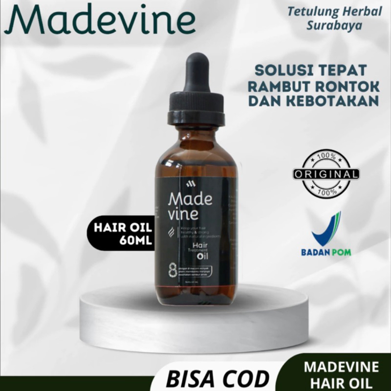 Madevine Hair Oil - Penumbuh Rambut Rontok &amp; Perawatan Rambut | Original
