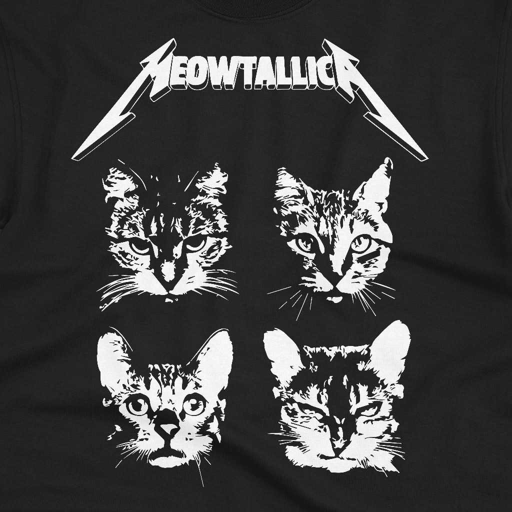 SABLON DTF MEOWTALLICA A3 A4 | SABLON SETRIKA CUSTOM MEOWTALLICA BY SABLONDONG