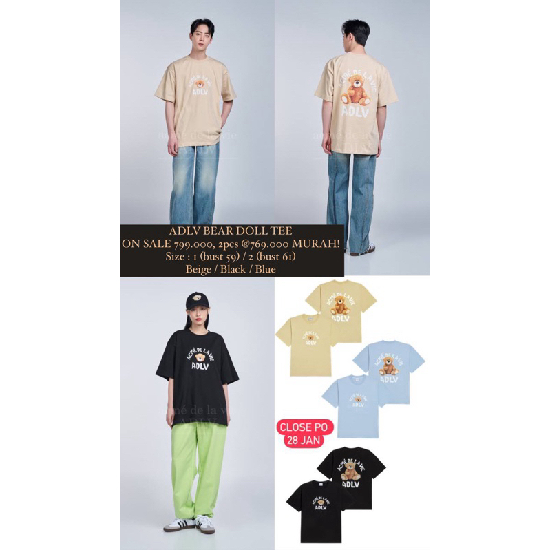 ADLV BEAR DOLL TEE 1000% LEGIT