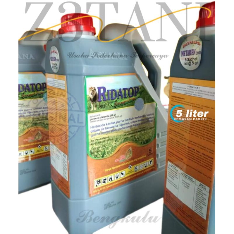 RIDATOP 288 SL 5 L Herbisida Kontak Rumput Mati Cepat