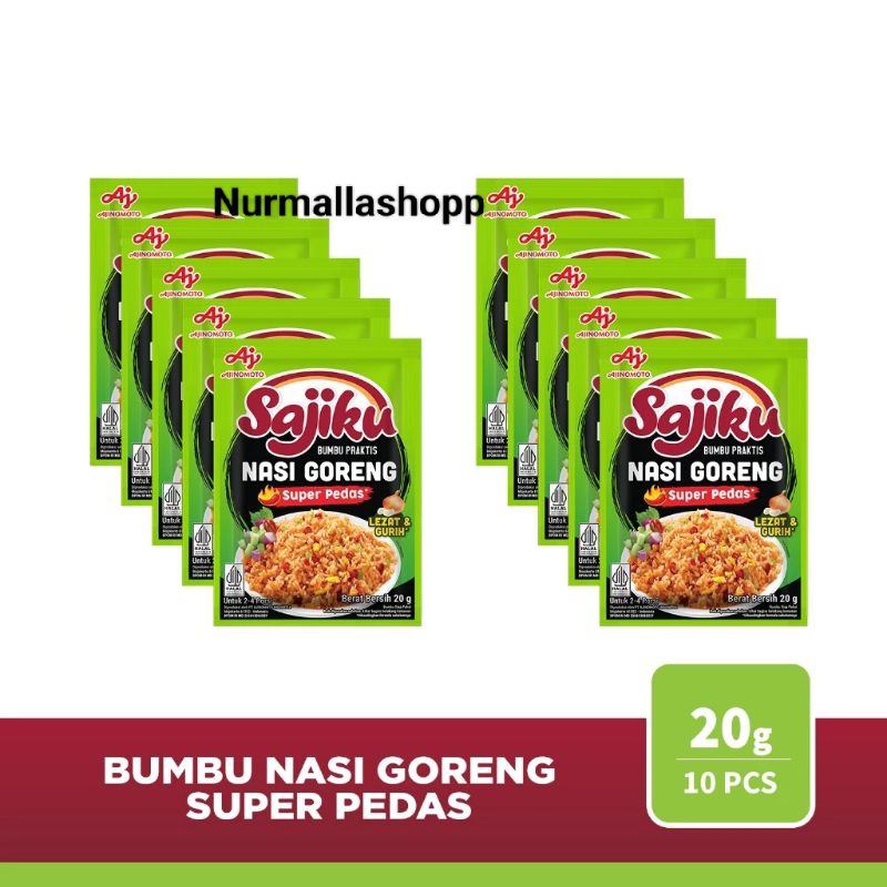 

SAJIKU BUMBU PRAKTIS NASI GORENG (SUPER PEDAS)10 X 20GR