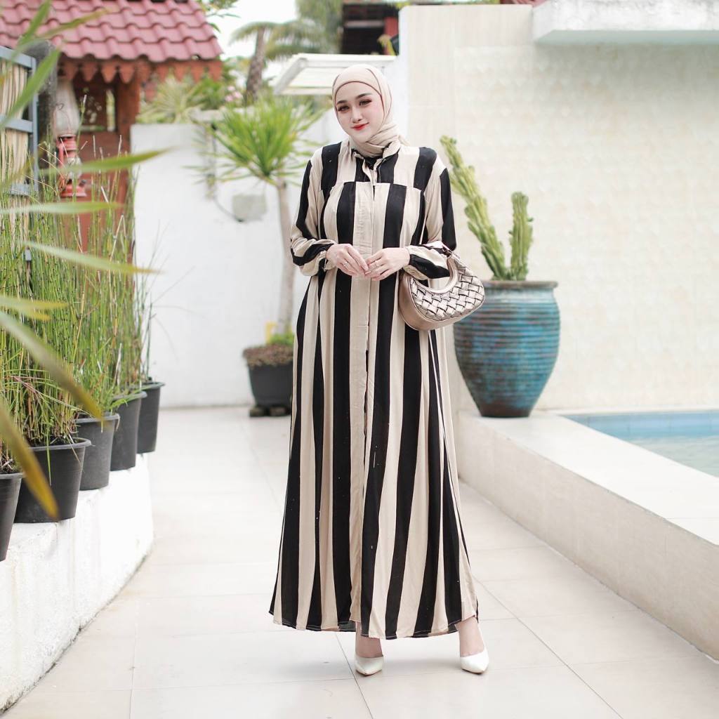 Dress Salur gamis salur rayon
