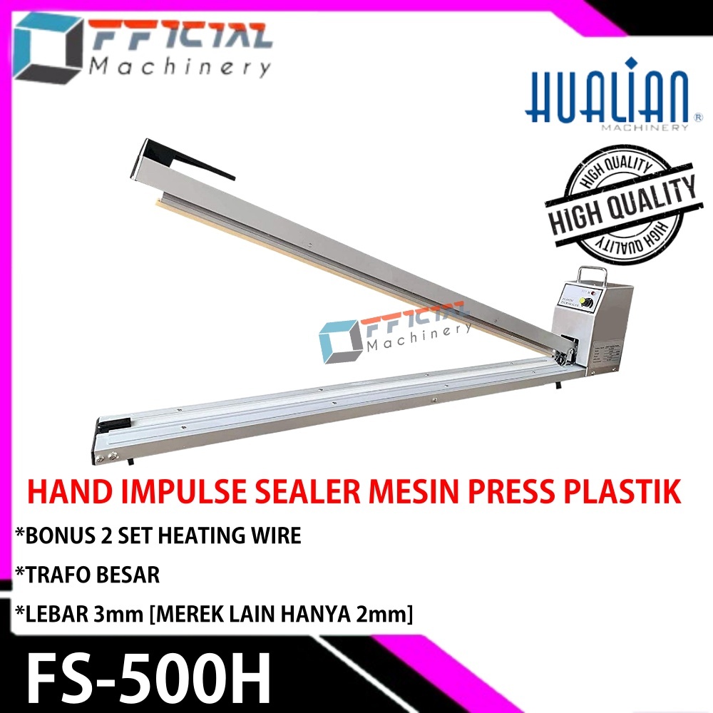 Hand Impulse Sealer Panjang FS-500H FS-600H FS-800H FS-1000H Hualian