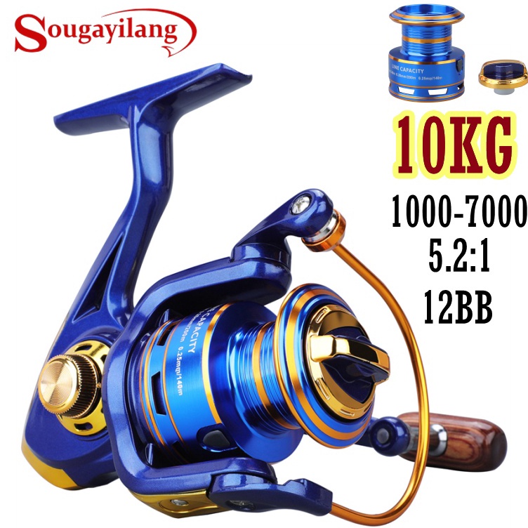 Grosir Terbaik  Sougayilang Reel Pancing Spinning Fishing Reel 17 Harga Terendah Untuk Metal Spool J