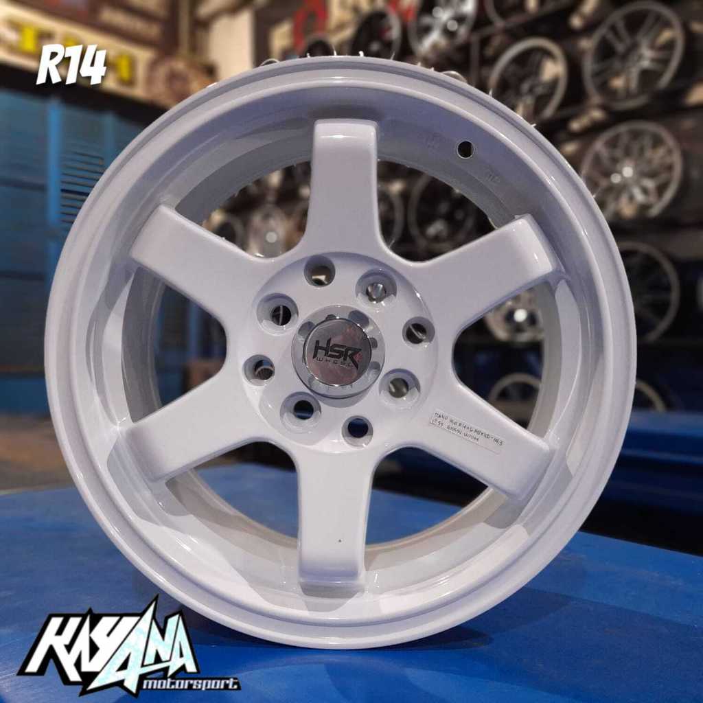 Velg Mobil HSR Tokyo R14 Avanza Brio Agya Sigra Vios Mirage Ayla Velg HSR Ring14 Type Tokyo Et 35 Le