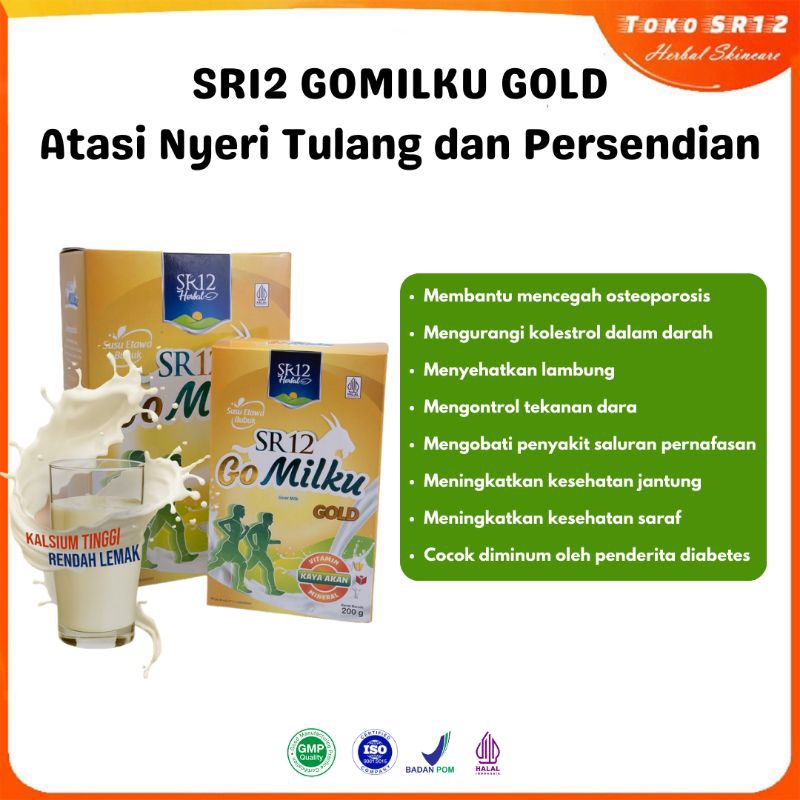 

SR12 Gomilku Gold / Atasi Nyeri Tulang dan Persendian / Susu Kambing Etawa Premium
