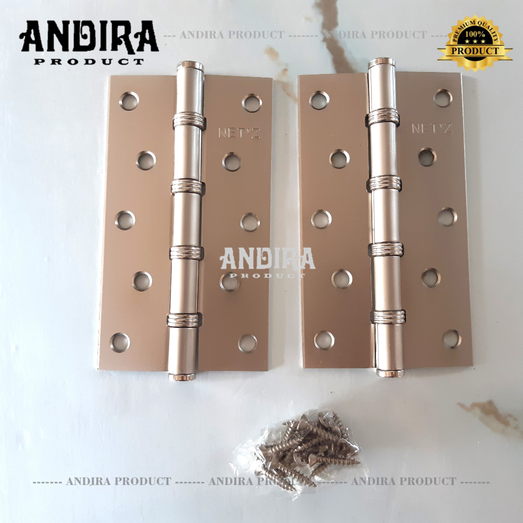 Engsel Pintu 5" inch - Engsel Pintu Rumah Utama 10 lubang - Engsel Tebal Kuat dan Tahan Lama Logam