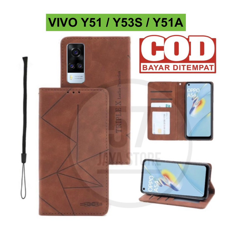 Case Vivo Y51 Y53s Y51A Premium Quality flip case magnet terbaru leather flip cover magnet