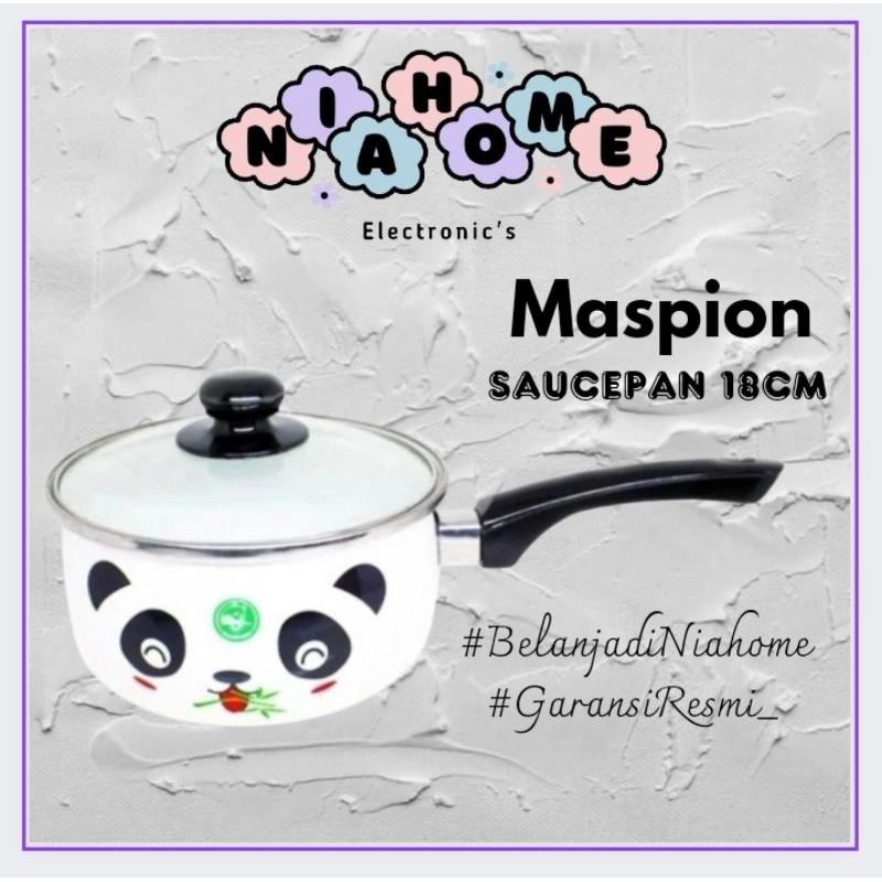 Maspion Panda Saucepan Hello Panda Enamel 18 Cm Sauce Pan 18cm