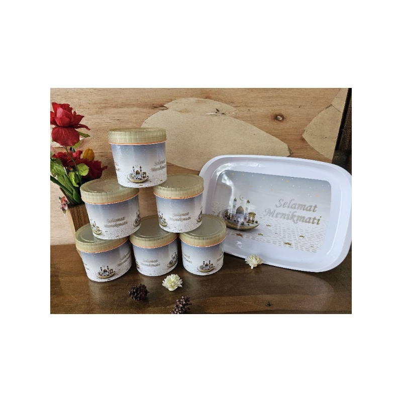 Toples Nampan Calista Set / Tonam Jumbo Set Lebaran Isi 6 Pcs / Toples Isi 6 Pcs Nampan Calista