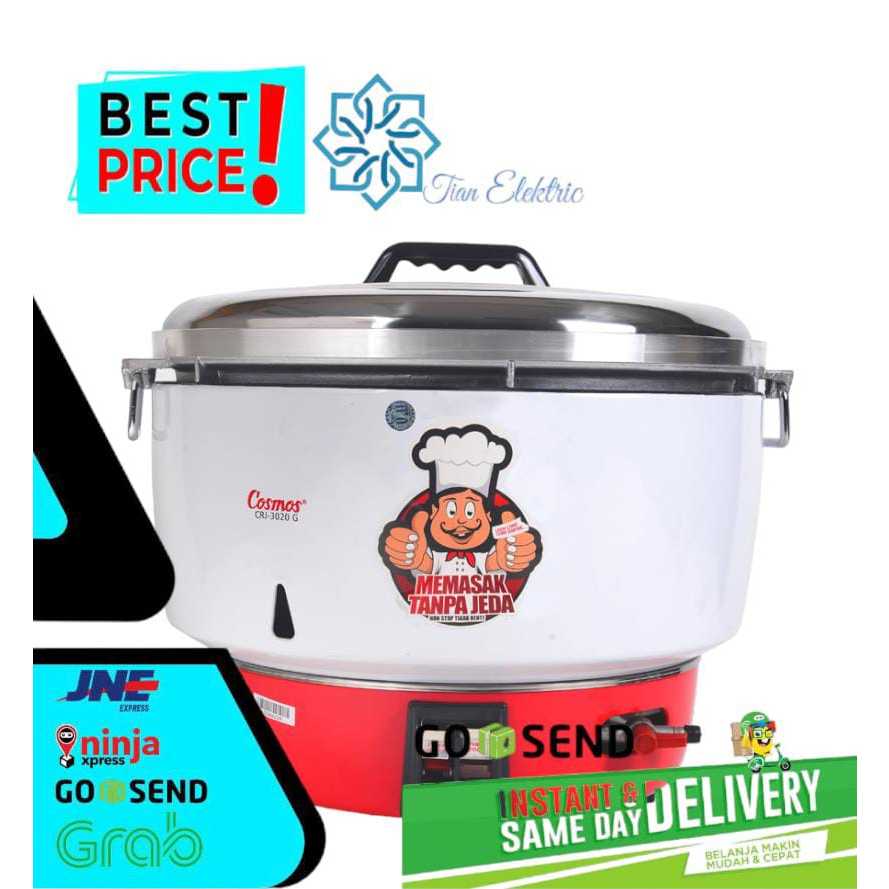 COSMOS CRJ-3020G Rice Cooker Gas / LPG 20 Liter