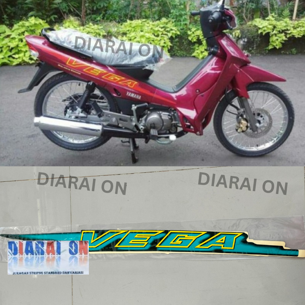 Stiker Striping Yamaha Vega 1998 1999 - Vega Lama Hijau Murah