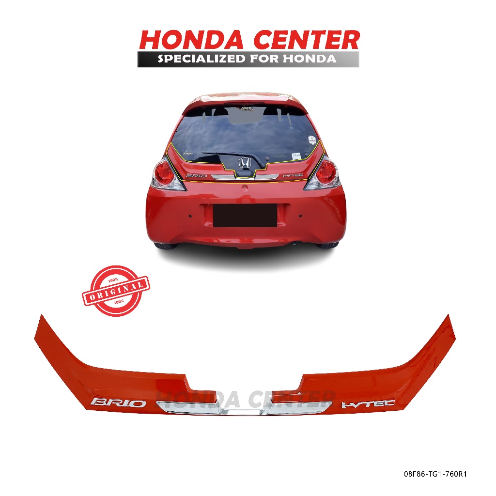Duck Tail Garnis Kaca Belakang Honda Brio 2013 2014 2015 2016 2017 Original Honda