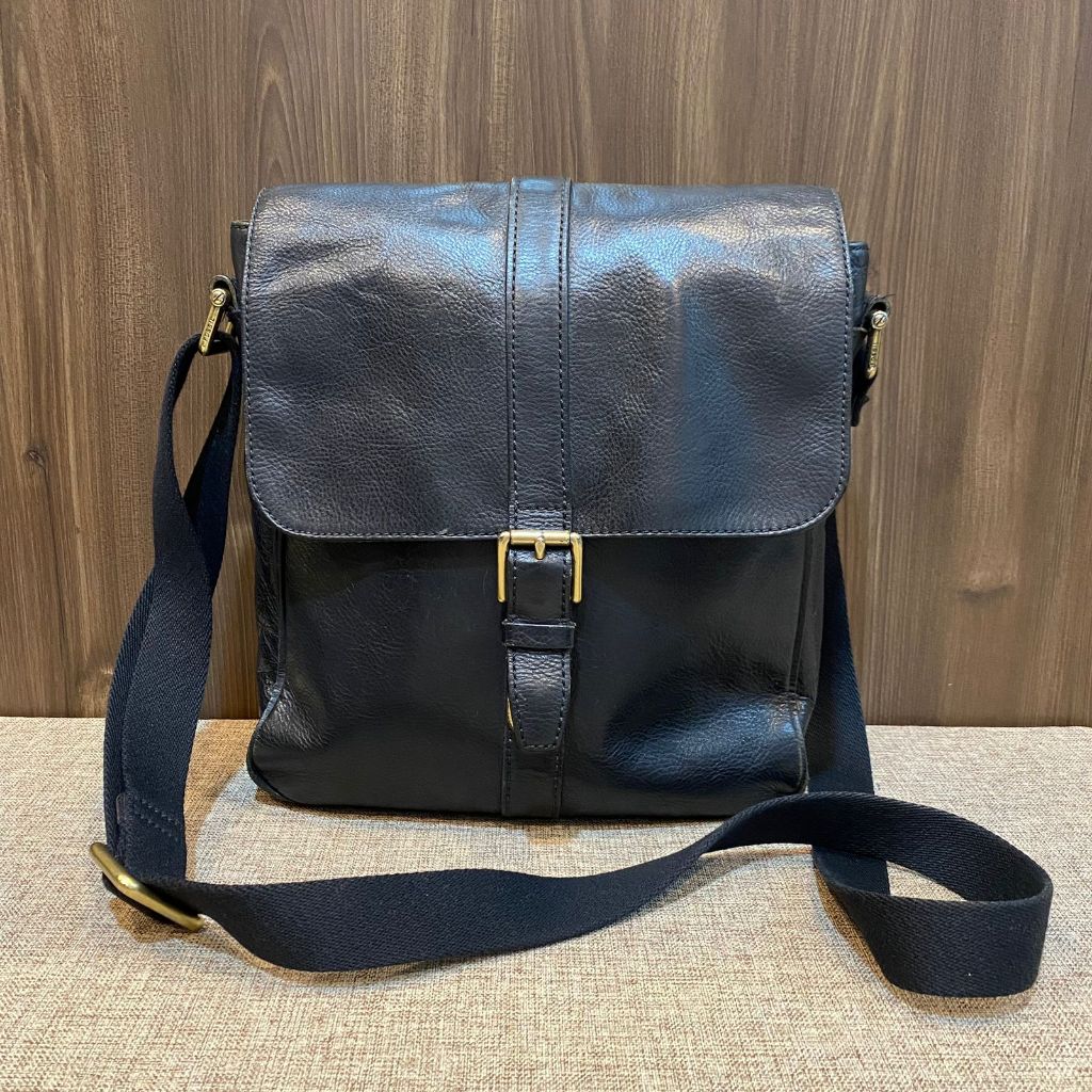 SLING BAG TAS SELEMPANG FOSSIL PRIA ORIGINAL FULL LEATHER