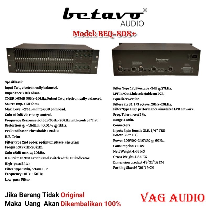 EQUALIZER BETAVO BEQ-808+