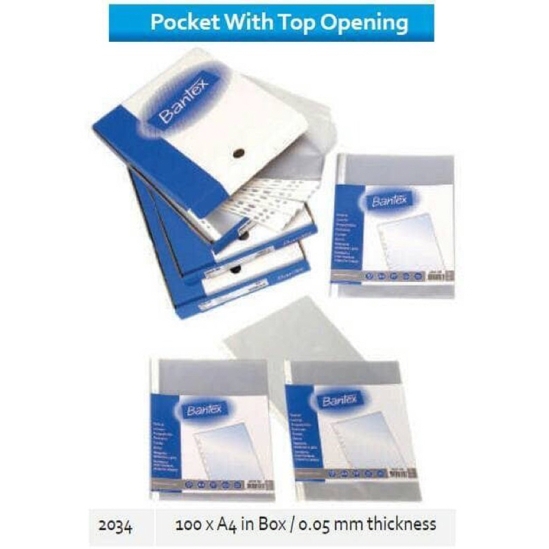 

PP pocket Bantex A4 2034