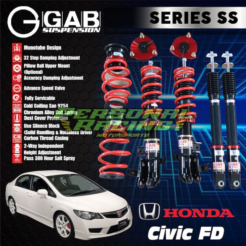 Aksesoris Suspensi Shockbecker Per Coilover GAB SS Series Civic FD FD1
