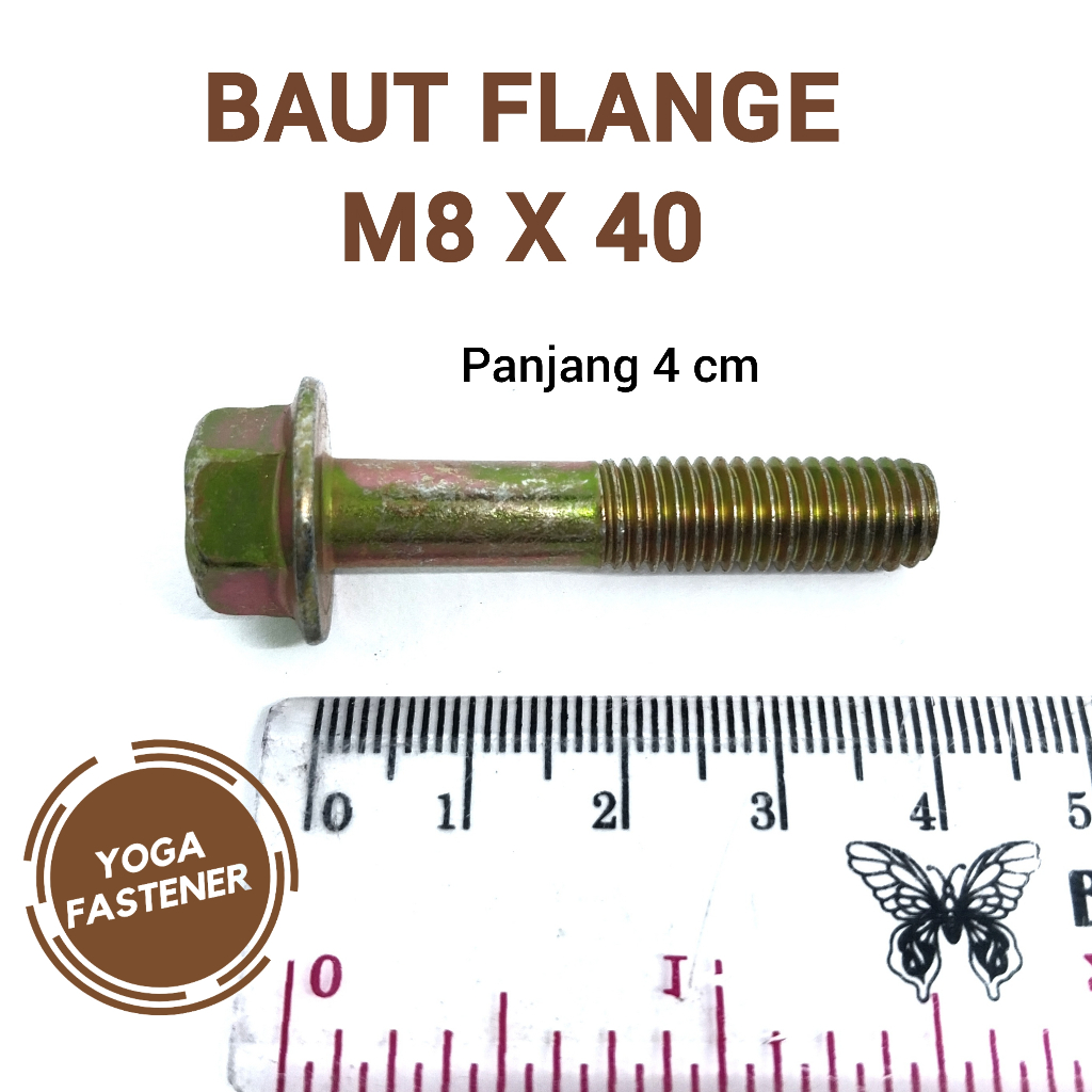 Baut Flange M8x40 mm baut kunci 12 kuning flange bolts baut topi