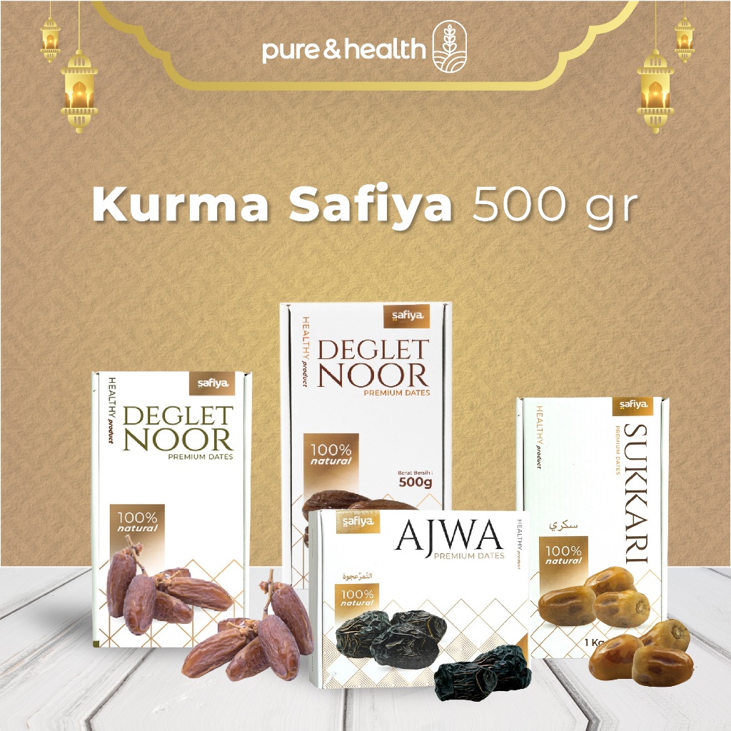 

Kurma Sukari Ajwa Tunisia Tangkai Madu Safiya 500 Gr Pure Dates Natural Super Food