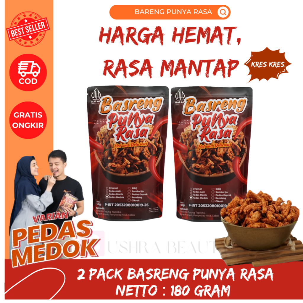 

Basreng Punya Rasa Paket Bundling Isi 2 Lebih Banyak Lebih Puas Rasa BBQ Cemilan Enak