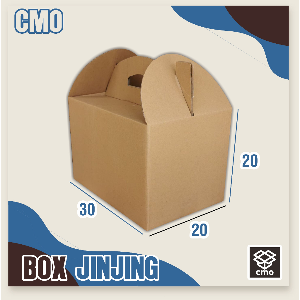 

Box Jinjing polos 30x20x20 cm | Kardus takeaway | jinjing/tenteng | kardus buah | hampers | sembako