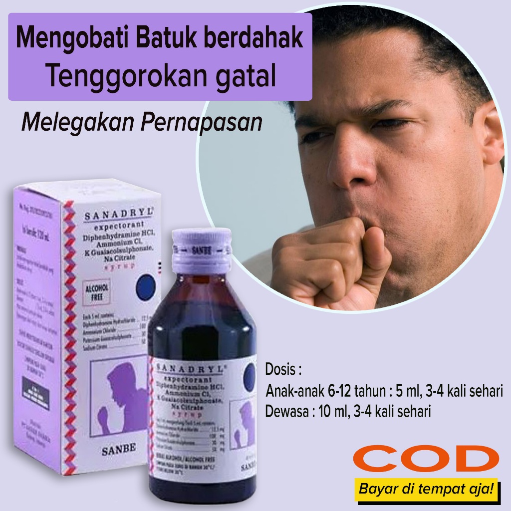 sirup Obat batuk Berdahak gatal tenggorokan Mengobati Batuk terpingkal pingkal karena dahak lengket 