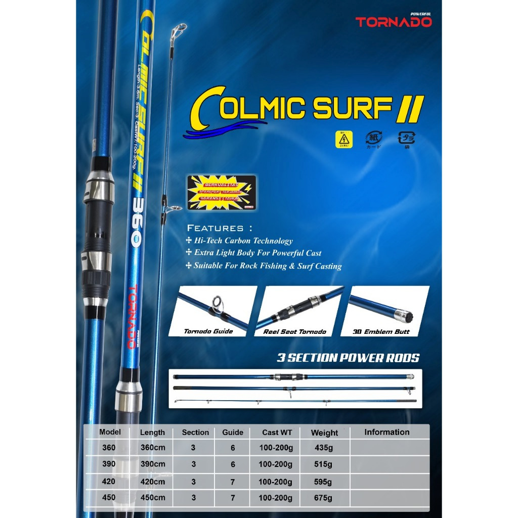 Joran Pancing Spinning Tornado Colmic Surf II