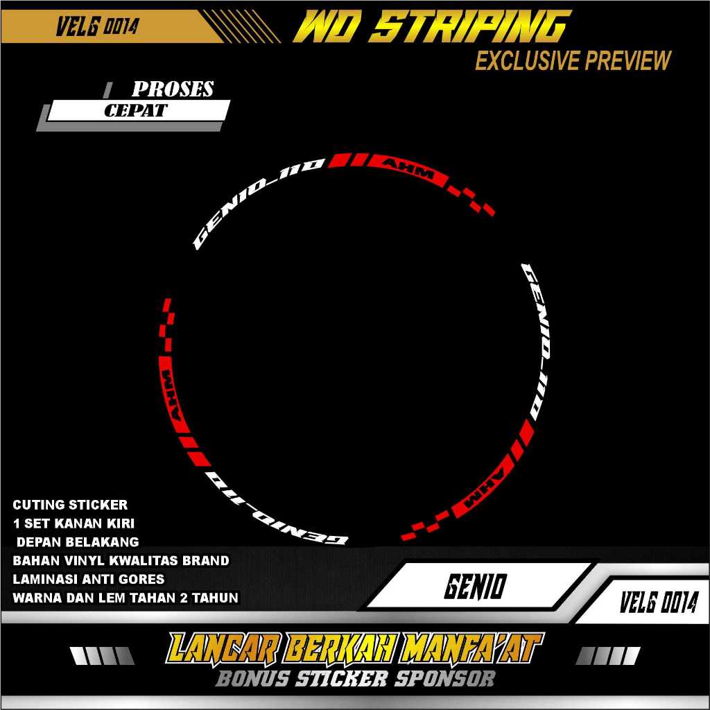 0014 VELG HONDA GENIO - STIKER STICKER LIS VELG HONDA GENIO murah meriah