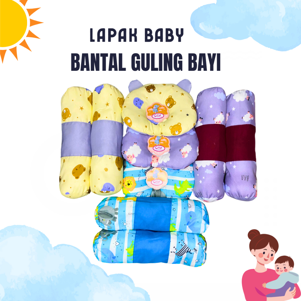 Bantal Guling Bayi Set 1 Bantal 2 Guling Bayi