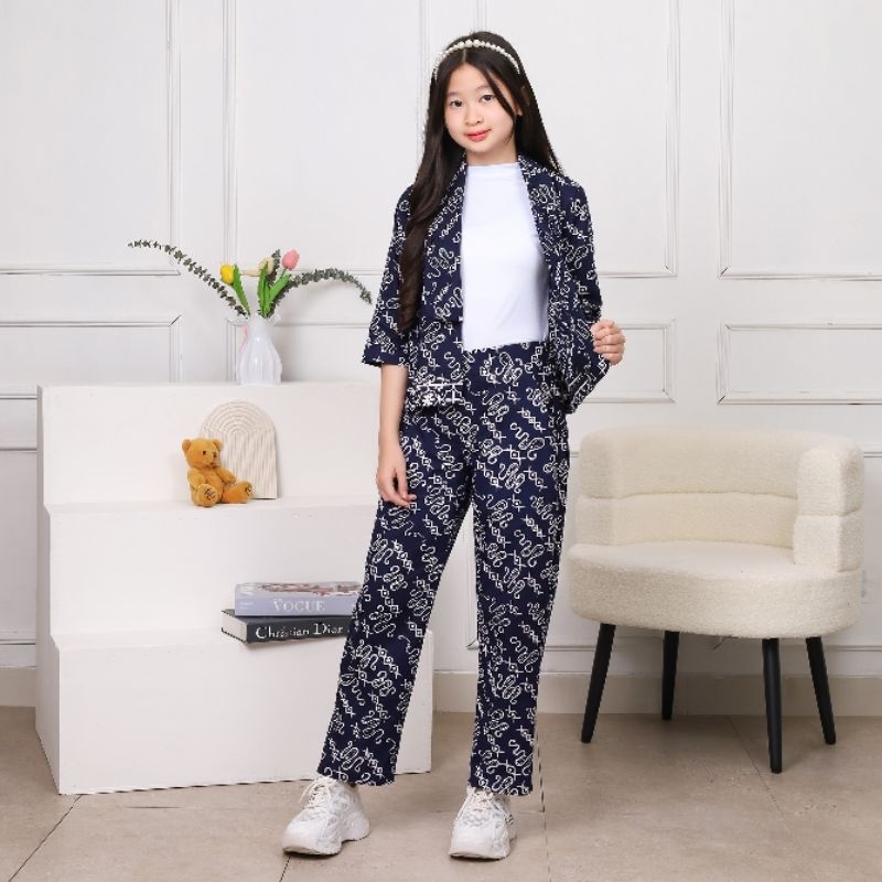 ANAKAMI Batik Anak Perempuan | Setelan Batik Anak | Batik Anak Cewek | Batik Anak Sekolah Premium | 