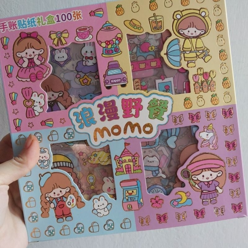 

STICKER MOMO RAINBOW ISI 100PCS MIX WARNA WATERPROOF