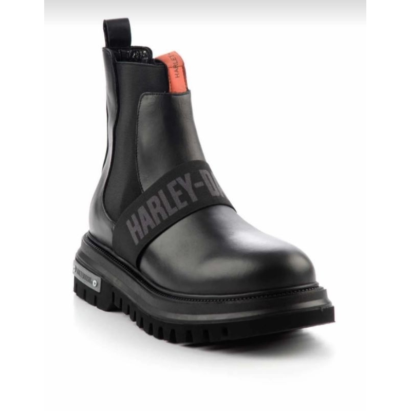 Sepatu boots pria Harley Davidson nefud black original