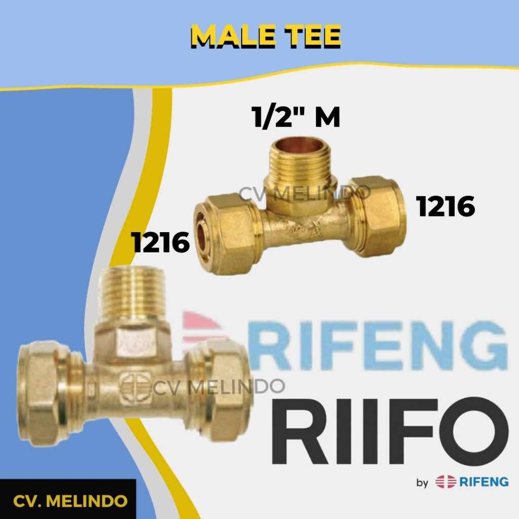 Fitting Rifeng T drat luar Fitting Pipa Air Panas dan Dingin