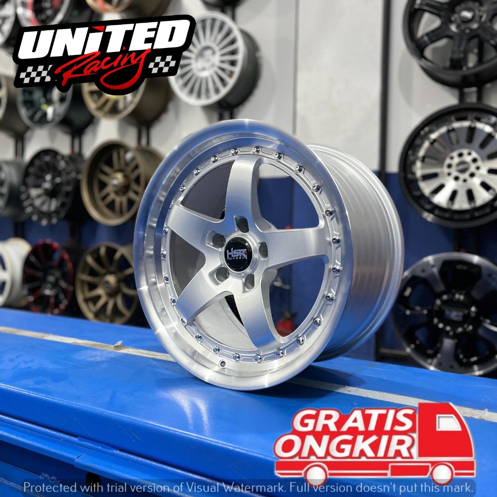 VELG RACING BELANG RING 18 MOBIL CIVIC CAMRY ACCORD BRV R18 HSR BOB SILVER CELONG