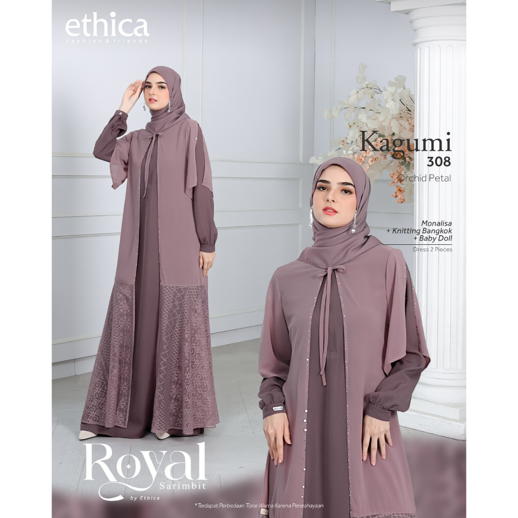 Sarimbit Couple KAGUMI 308 ORCHID PETAL/ KAHFI 305 / KAGUMI KIDS 159 (ETHICA RUMAH FAIQA)